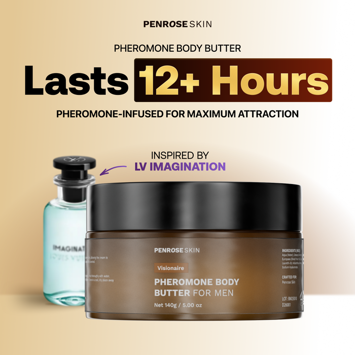 Visionaire pheromone body butter, inspired by Louis Vuitton Imagination — lasts 12+ hours